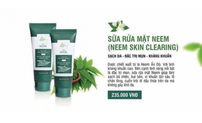 Sữa rửa mặt neem ấn độ