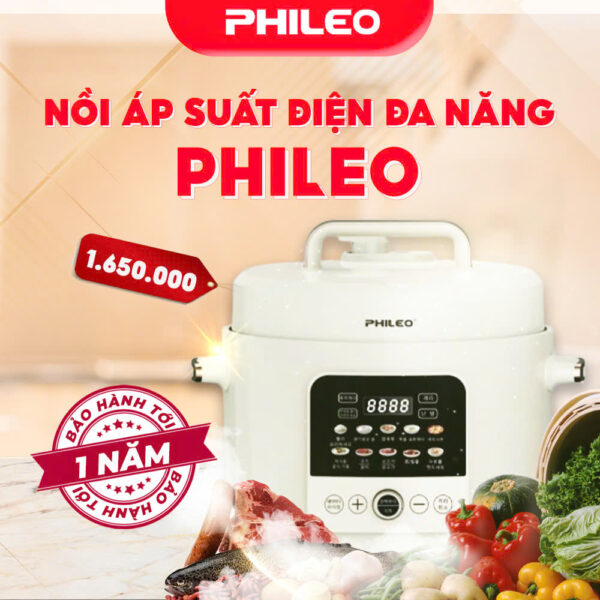 NỒI ÁP SUẤT ĐIỆN ĐA NĂNG PHILEO – PH 6000